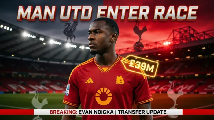 Защитник итальянской «Ромы» Эван Ндика — новая трансферная цель «Манчестер Юнайтед». — 