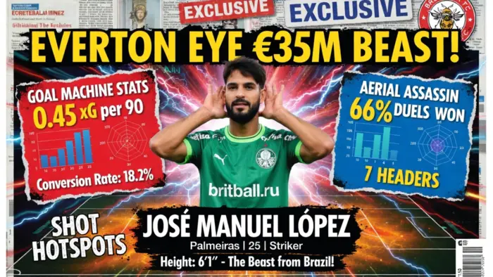 Нападающий бразильского «Палмейраса» Хосе Мануэль Лопес. — 