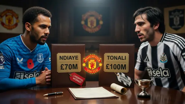 Вингер «Эвертона» Илиман Ндиайе и полузащитник «Ньюкасла» Сандро Тонали — главные трансферные цели «Манчестер Юнайтед». — 