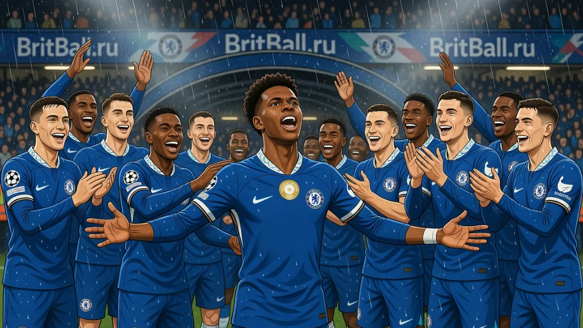 Эстевао Виллиан — Рис Джеймс и Жоао Педро поздравили Эстевао с блестящей игрой