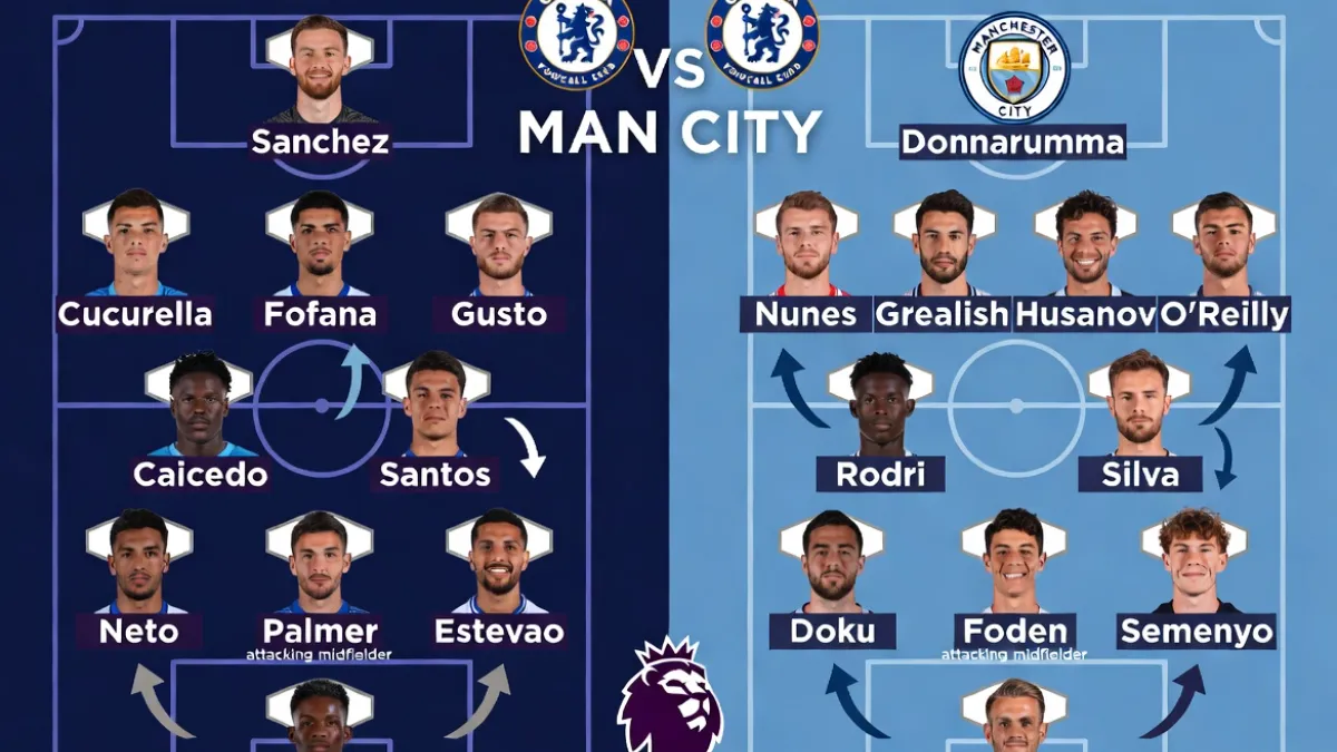 «Челси» VS «Манчестер Сити» — «Челси» и «Манчестер Сити» объявили составы на центральный матч тура