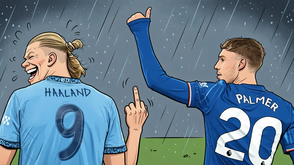 Эрлинг Холанд и Коул Палмер — «Палмер кто?»: Холанд дважды отобрал мяч у Палмера в матче против «Челси»