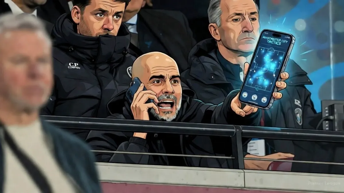 Тактика по телефону: Пеп Гвардиола управлял «Манчестер Сити» с трибун через iPhone