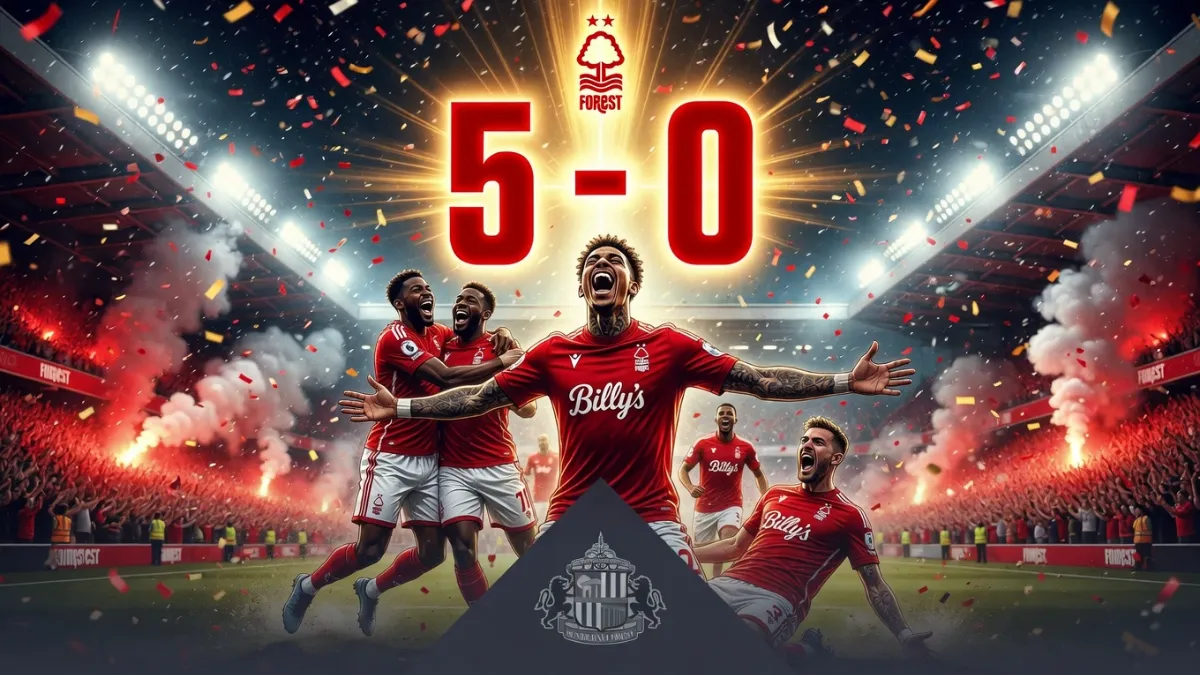 Сандерленд - Ноттингем Форест — «Ноттингем» громит «Сандерленд» 5:0 и отрывается от «Тоттенхэма» на 8 очков