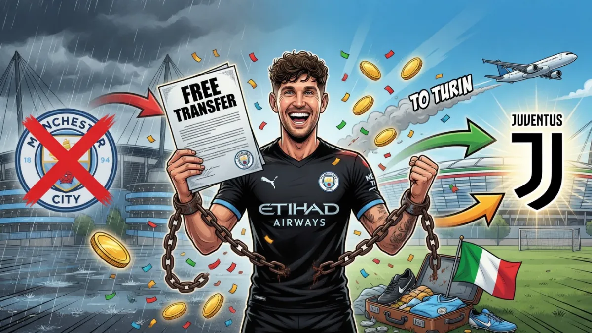 Джон Стоунc — «Ювентус» получил возможность подписать защитника «Манчестер Сити» Джона Стоунcа бесплатно