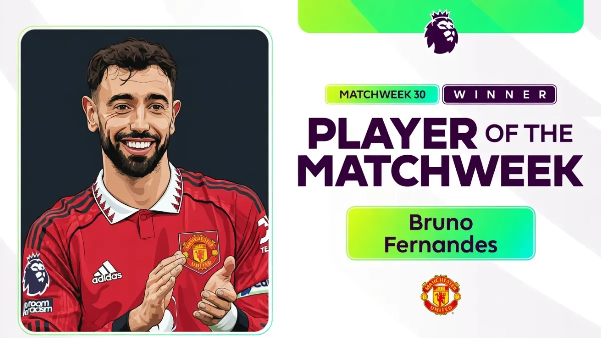 Бруну Фернандеш признан лучшим игроком 30-го тура АПЛ