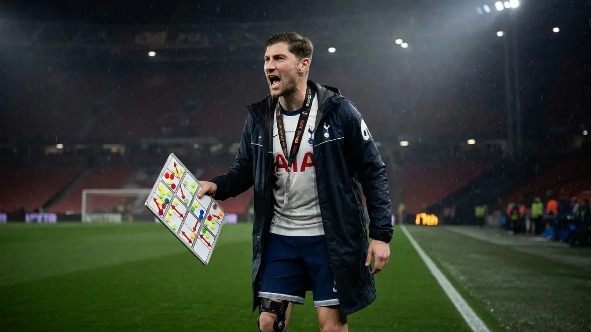 Защитник лондонского «Тоттенхэма» Бен Дэвис. — Травмированный Бен Дэвис может стать временным тренером «Тоттенхэма» после увольнения Тудора